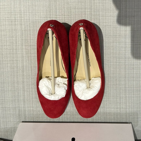 *HOST PICK* New ladies red suede wedge heel shoes. Never worn - Picture 2 of 12